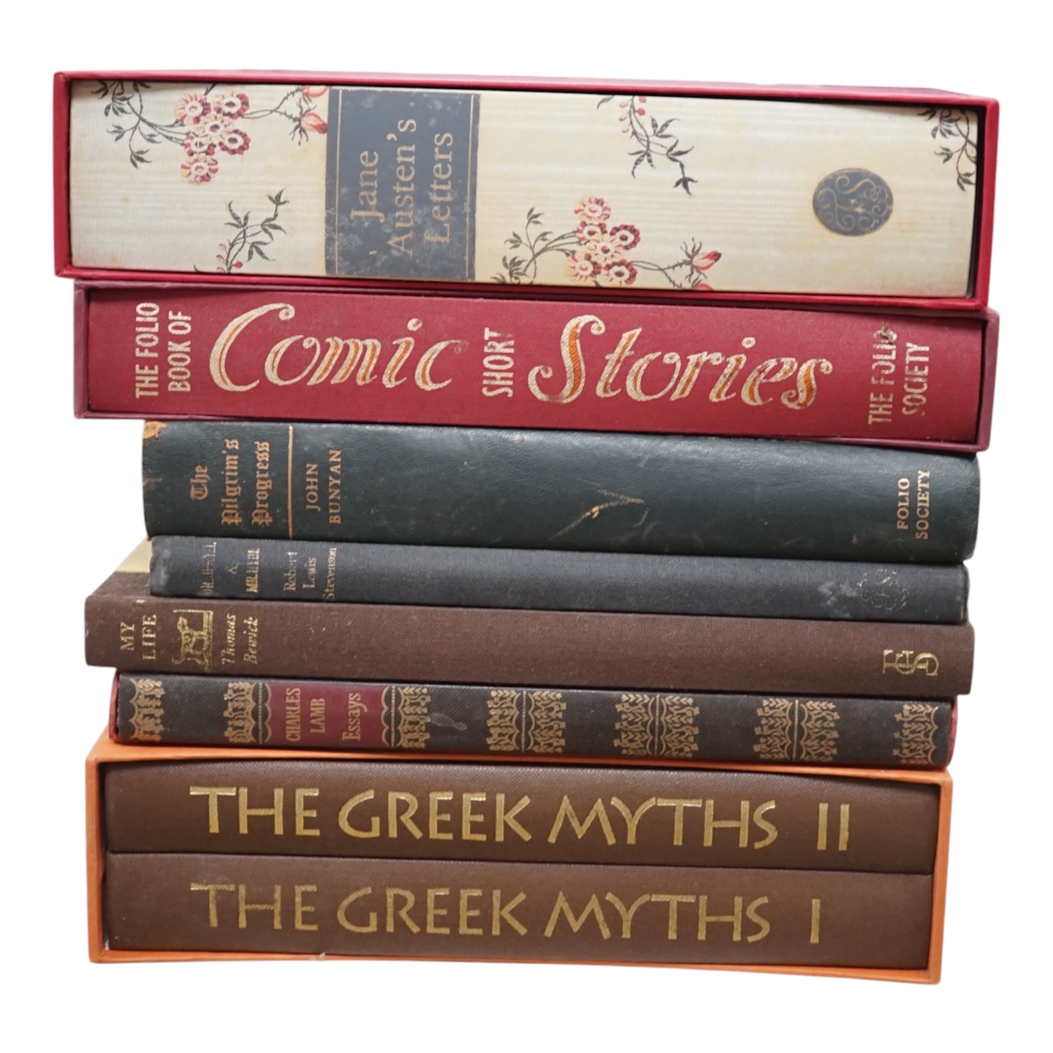 A collection of folio society books, to include The Greek Myths Vols I & II. Condition - fair